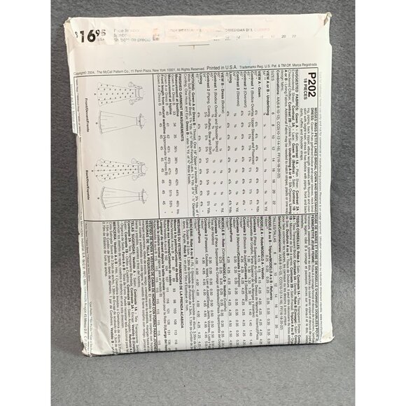McCall's P202 Misses Wedding Dress Pattern Size 6 8 10 12 - Picture 2 of 2